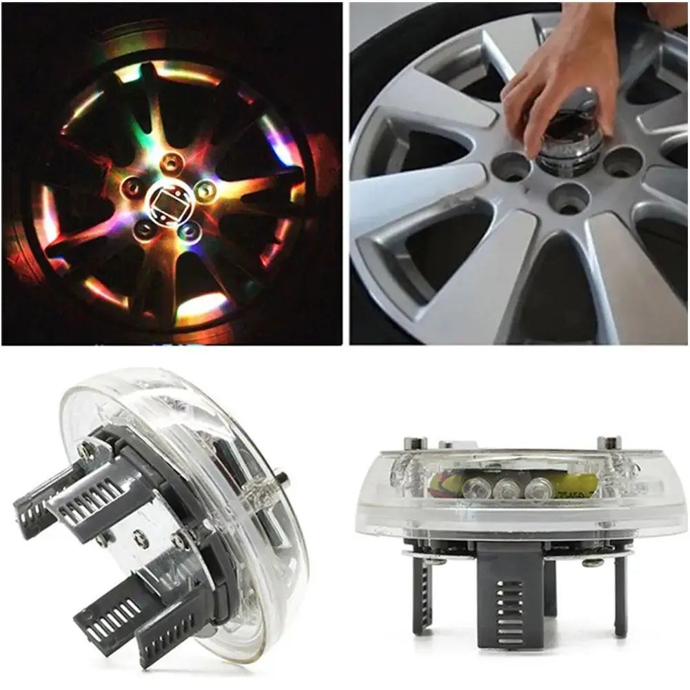 

Car RGB Solar Tire Lamp 4 Mode 12 LED Waterproof Energy Flash Wheel Tire Rim Lights for Auto Decoration Colorful Atmosphere