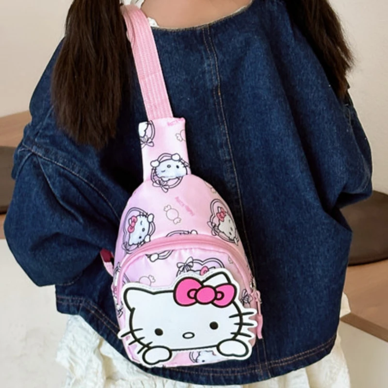 

Kawaii Sanrioed HelloKittys Bag Cinnamoroll Backpack Cartoon Shoulder Bag Kuromi Chest Bags Travel Crossbody Kid Birthday Gift