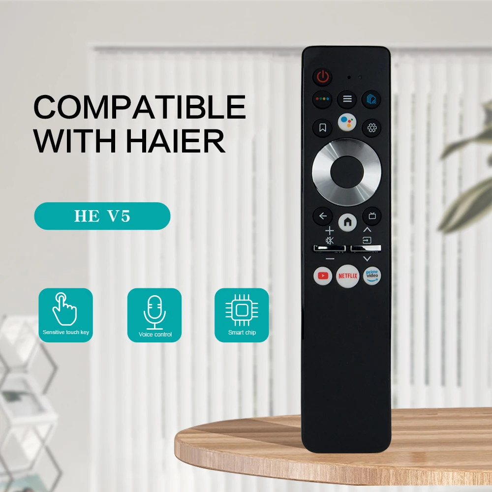 Telecomando Wireless Vocale Per Haier Htr-U29R Haier 50 Smart Tv H50K6Ug H55K6Ug Muslimybx2 Haier 50 Smart Tv Dx Htr-U29
