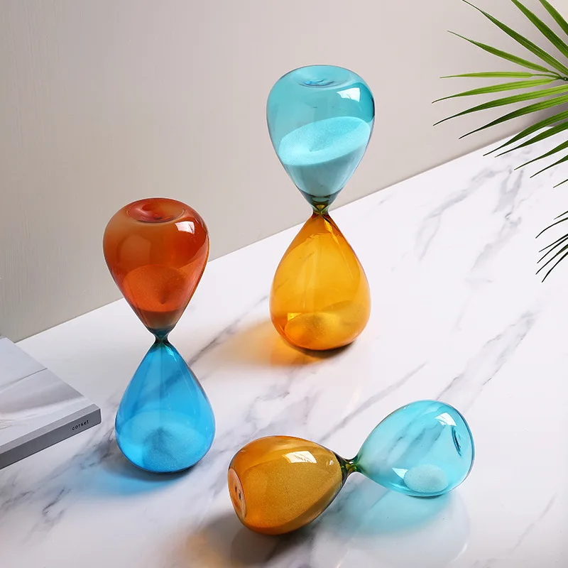 Nordic Creatieve Dual Color Water Drop Zandloper 15/30/60 Minuten Timer Woonkamer Studie Modern Huis Prachtige Decoratie Geschenken