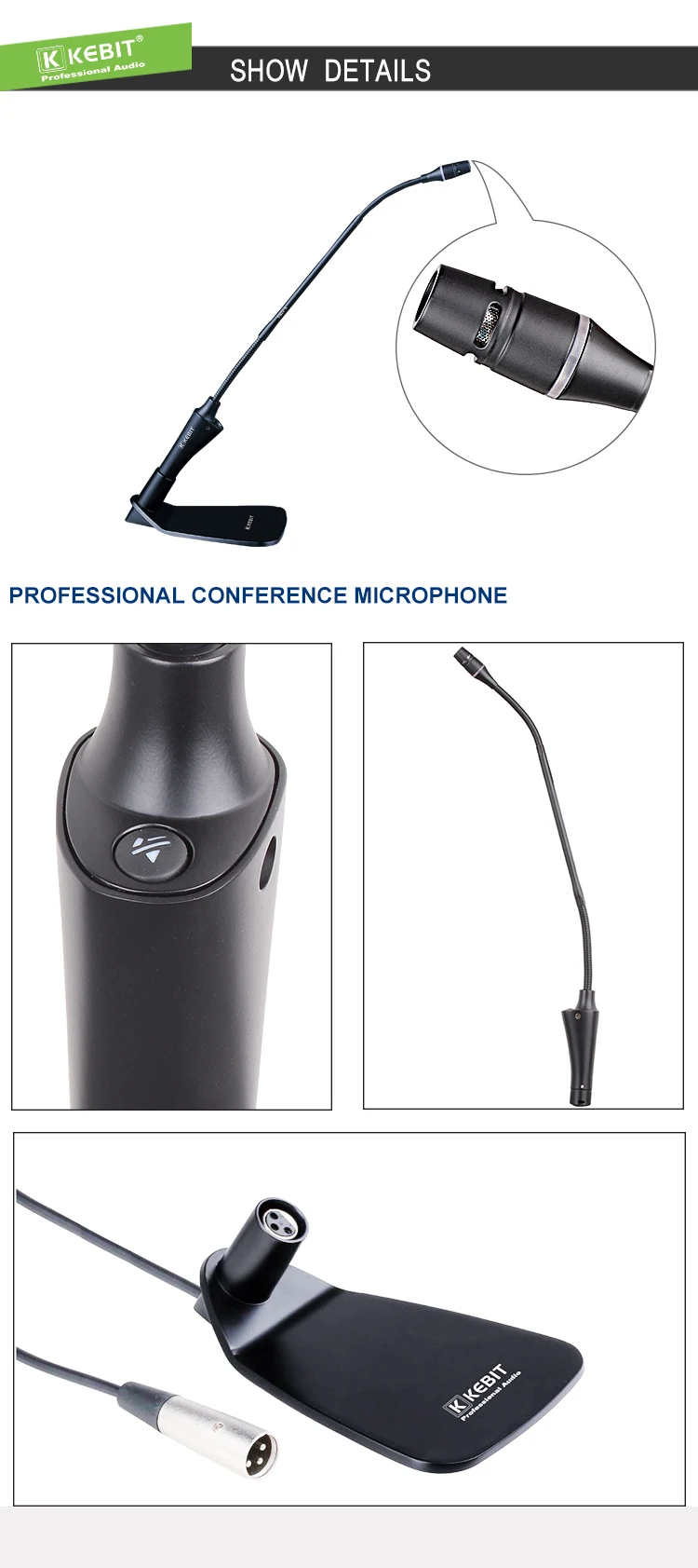 CVG18RS Professional Flexible Gooseneck Condenser Microphone Desktop