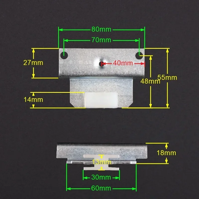 Applicable to KONE Elevator Door slider Landing foot Elevator car hall Containing iron bracket 1pcs