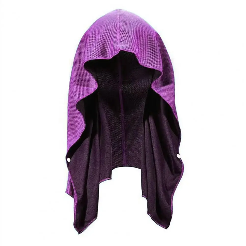 Reusable Towel Quick Drying Cooling Hoodie Towels Sweat Absorption Sun Protection for Sports Outdoor Activities Summer Heat