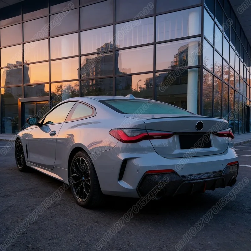 BMW 4 시리즈 G22 G23 쿠페 2020 2021 2022 2023 2024 차량용 리어 범퍼 LED 디퓨저 스포츠 스타일 스포일러 바디 개조 키트