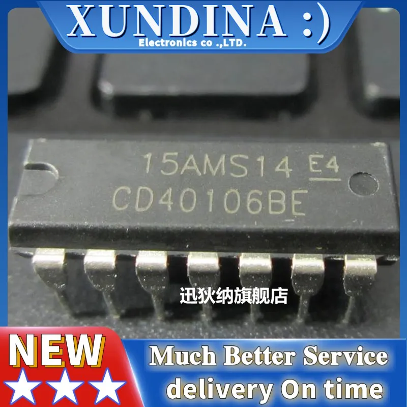 

10 шт./партия, CD40106BE DIP14, новая и оригинальная интегральная схема