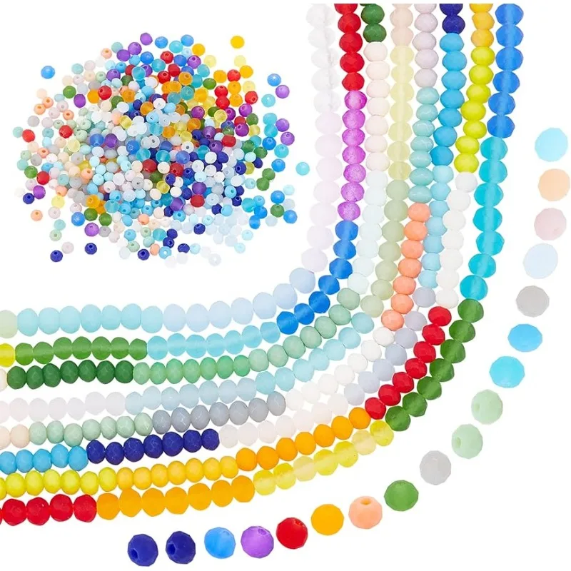 1500 Pezzi Di Perline Sfaccettate 3Mm Perline Di Vetro Smerigliato 8/0 Opaco Amicizia Perline In Vita Piccola Perline Di Pony Mini Sciolto