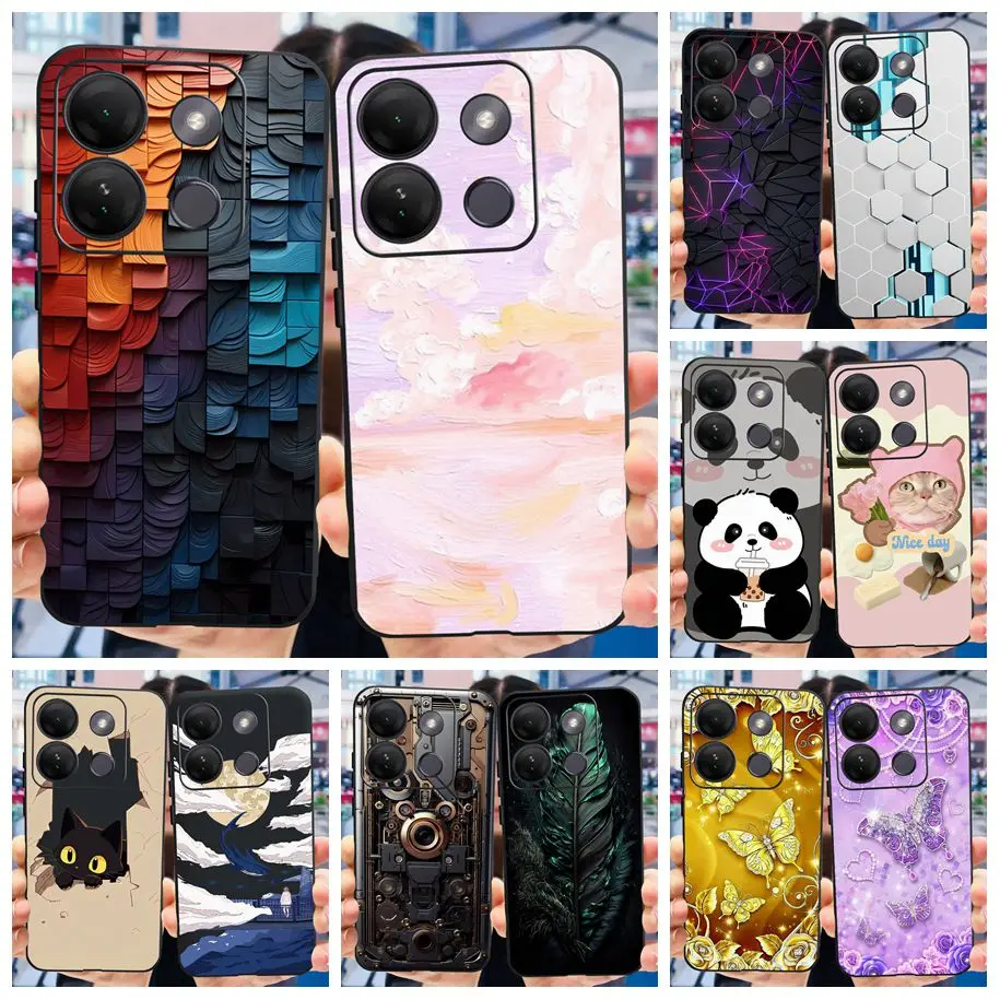 Luxury Marble Soft Silicone Back Cover Phone Case for Infinix Smart 7 Series