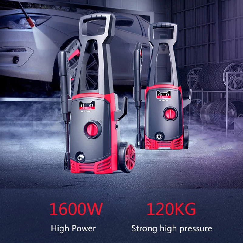 

High Pressure Car Washer Home Use Automatic Car Wash Pump High-pressure Water Gun High Power 1400W Washing Machine Cleaning Tool