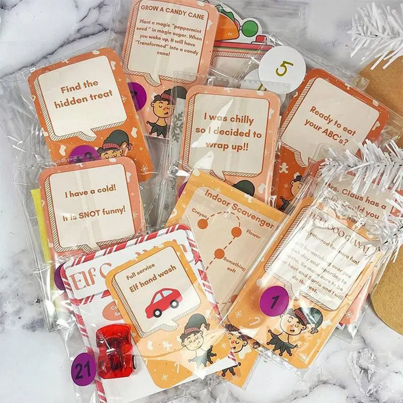 

Christmas Countdown Calendar Christmas 24-Day Card Set Gifts Christmas Festive Countdown Card Set For Boys Girls And Adults