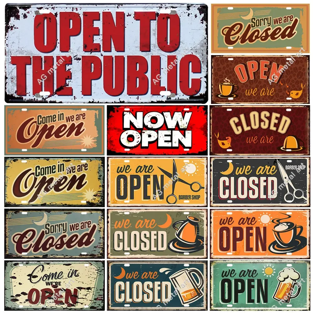 

Vintage Decor License Plate Store Wall Decor Restrooms Tin Sign Vintage Road Guide Metal Sign Painting Plaques Poster