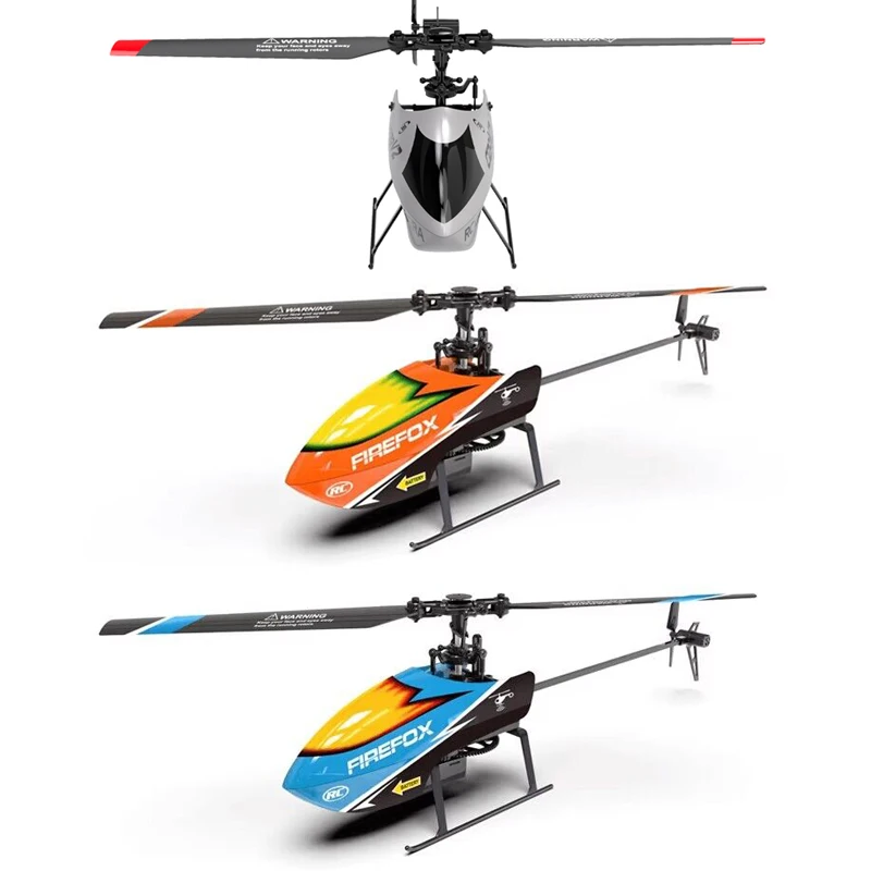 

C129 V2 4CH RC Helicopter Single Propeller Air Pressure Fixed Height Flying Toy Outdoor Helicopter Silver/blue/orange