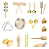 Toddlers Early Education Castanet Sand Hammer Tambourine Kindergarten Orff Percussion Instrument Musical Toys for Baby 1pc 2