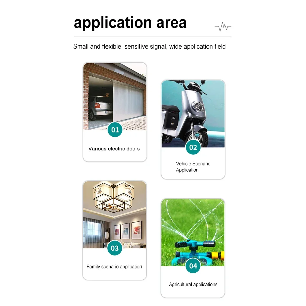 Copy Remote Control 4 Buttons Clone Remote 433.92 MHz Universal Duplicator Key High Sensitivity for Car Home Garage Door Gate