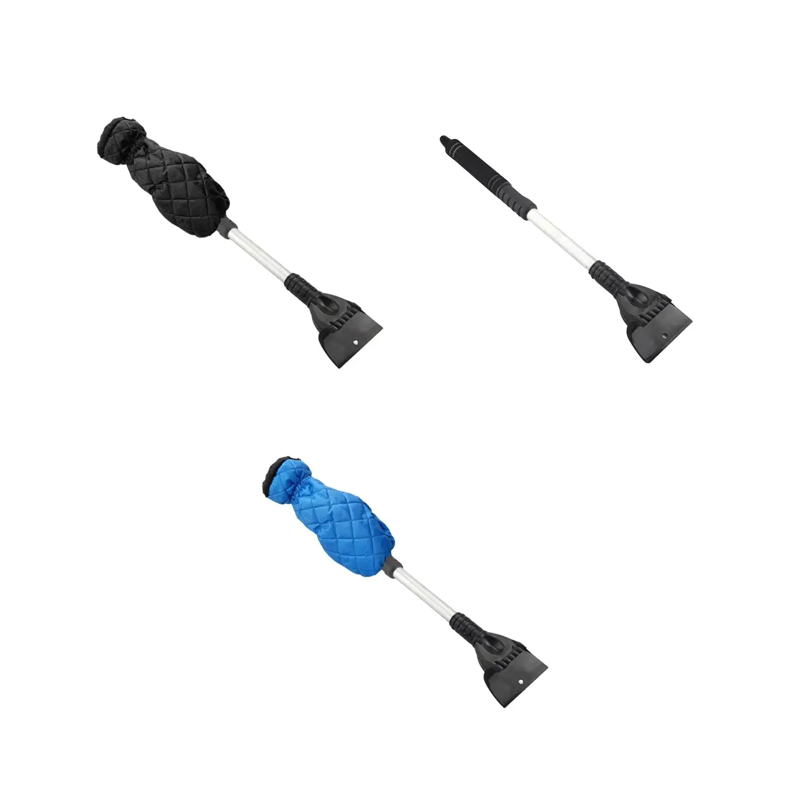 Retractable Car Windshield Ice Scraper with Glove Winter Car Accessories 41-56cm for Winter Lightweight Multifunctional Sturdy