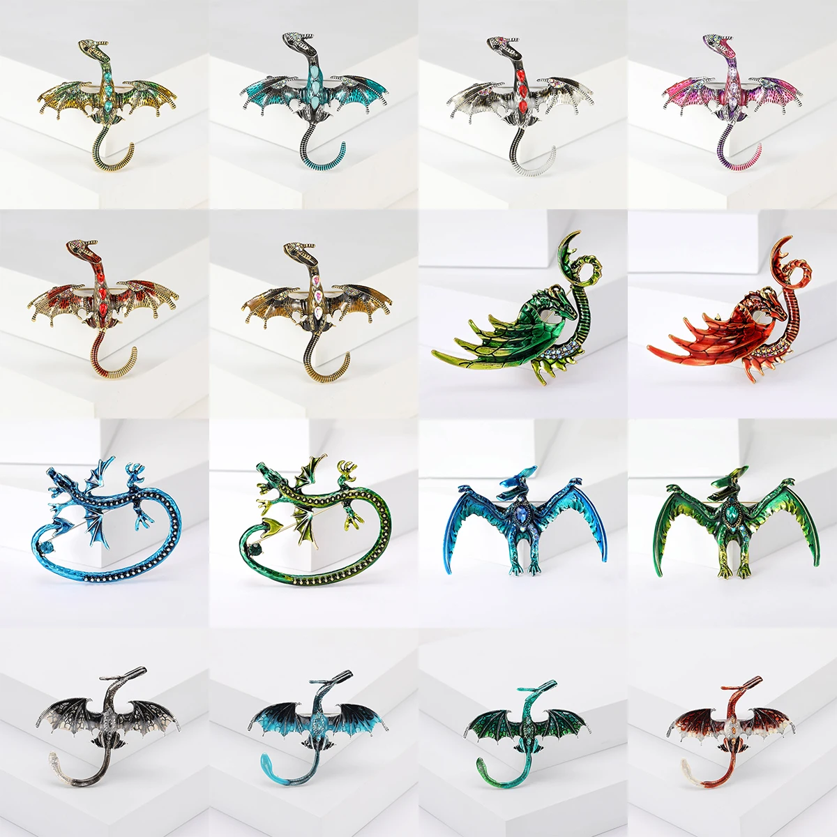 Ucuwbfu Vintage Punk Dragon Animal Brooch, Domineering Flying...