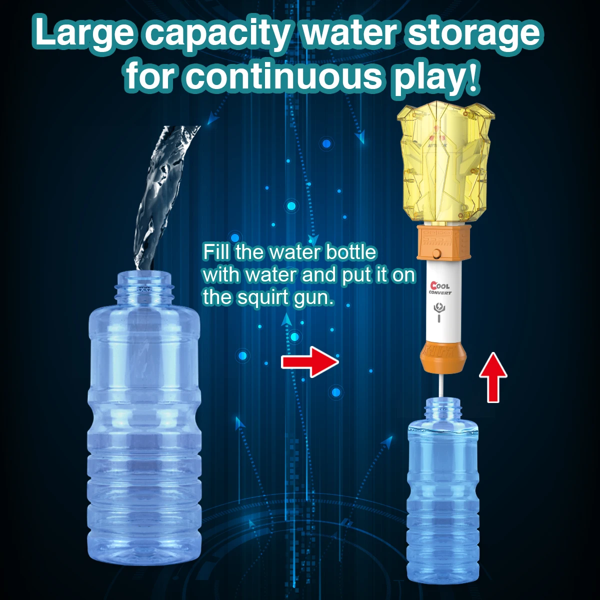 Water Guns Automatic Electric Squirt Large Capacity Portable Guns Swimming Pool Party Beach Outdoor Fight Fantasy Toys for Boys 5