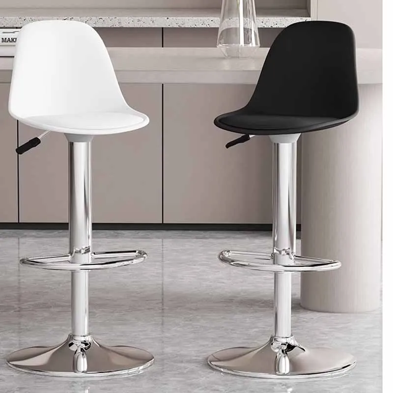 

Minimalistic Modern Bar Chairs Stool Lounge White Gold Bar Chair Swivel High Taburetes Para Barra De Cocina Luxury Furniture