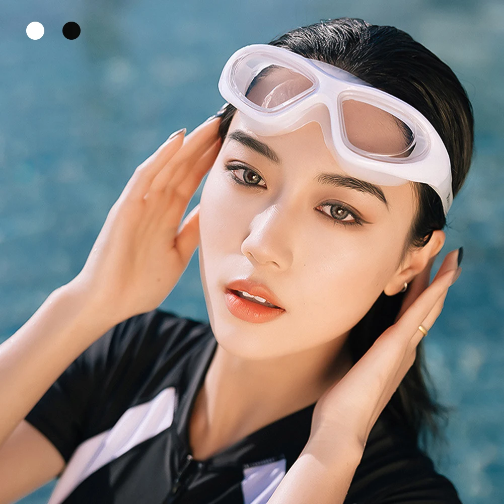 1Pc Swimming Goggles Silicone Swim Glasses Big Frame Men Women Professional Soft HD Anti-fog Eyewear Swimming Accessories
