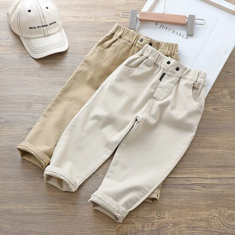 Girls Pants Boys Pants Kids Pants Baby Boy Girl Loose Pants Korean Style Casual Solid Spring Autumn Children's Pants for 1-6 Years
