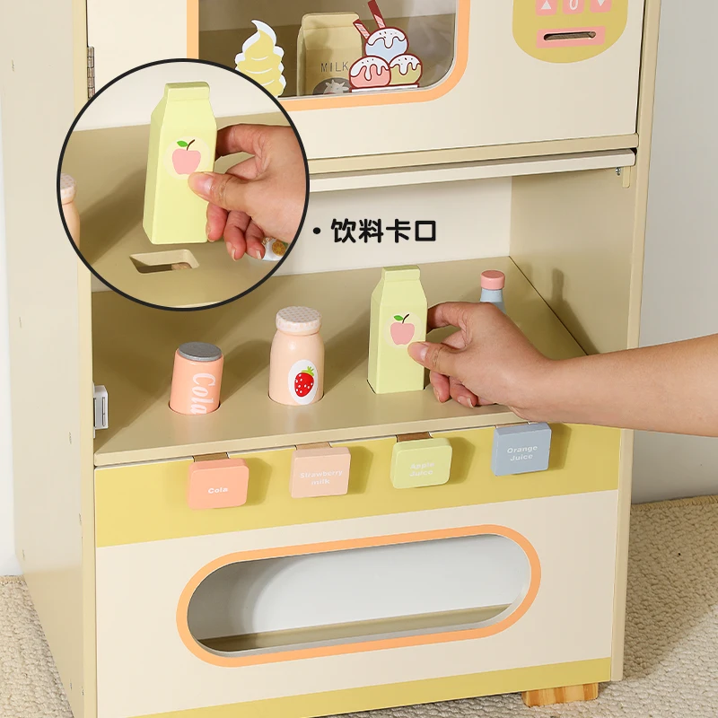 Kids Role Play Wooden Vending Machine Toy 5