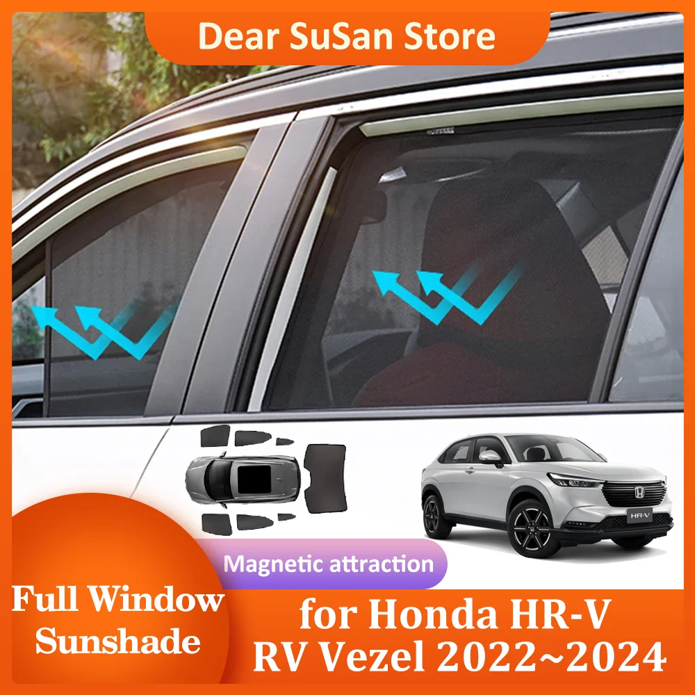 

Magnetic Sunshade for Honda HR-V HRV RV Vezel 2022~2024 Windshield Anti-UV Mat Frame Curtain Window Skylight Cover Accessories