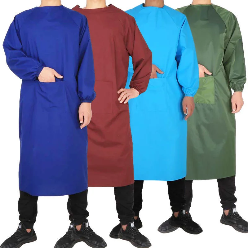 Nurse Uniform 17Colors Lab Coats Waterproof Jacket Longsleeve Grease