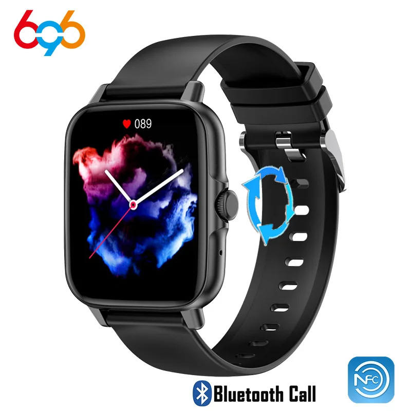 

696 2022 Blue Tooth Call NFC Smart Watch For GTS 3 GTS3 GTS-3 Phone Men Rotary Button Smartwatch Men Women Fitness Tracker Wrist