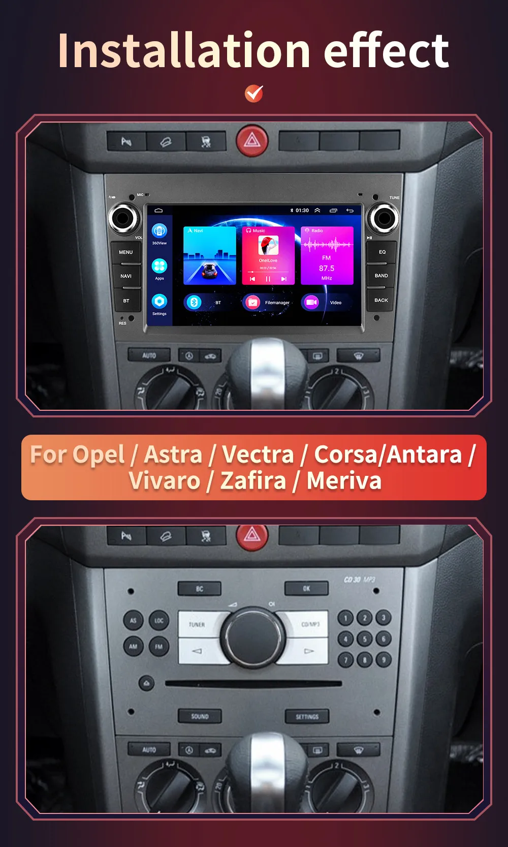 4G Android Car Radio Multimedia Video Player For Opel Astra Antara Vectra Corsa Zafira Meriva vivara Vivaro Navigation GPS 2din car movie player