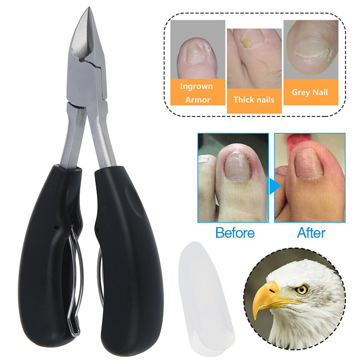 Toe Nail Clipper Nail Clippers 2/1pc Nail Scissors Toe Nail Clippers Stainless Steel Toenails Trimmer Thick Dead Skin Remover