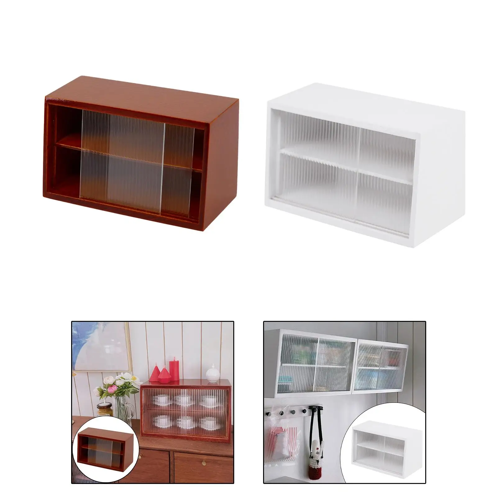 

Деревянный кукольный домик 1/12 для демонстрации, витрина для кукольного домика, мебель для столовой