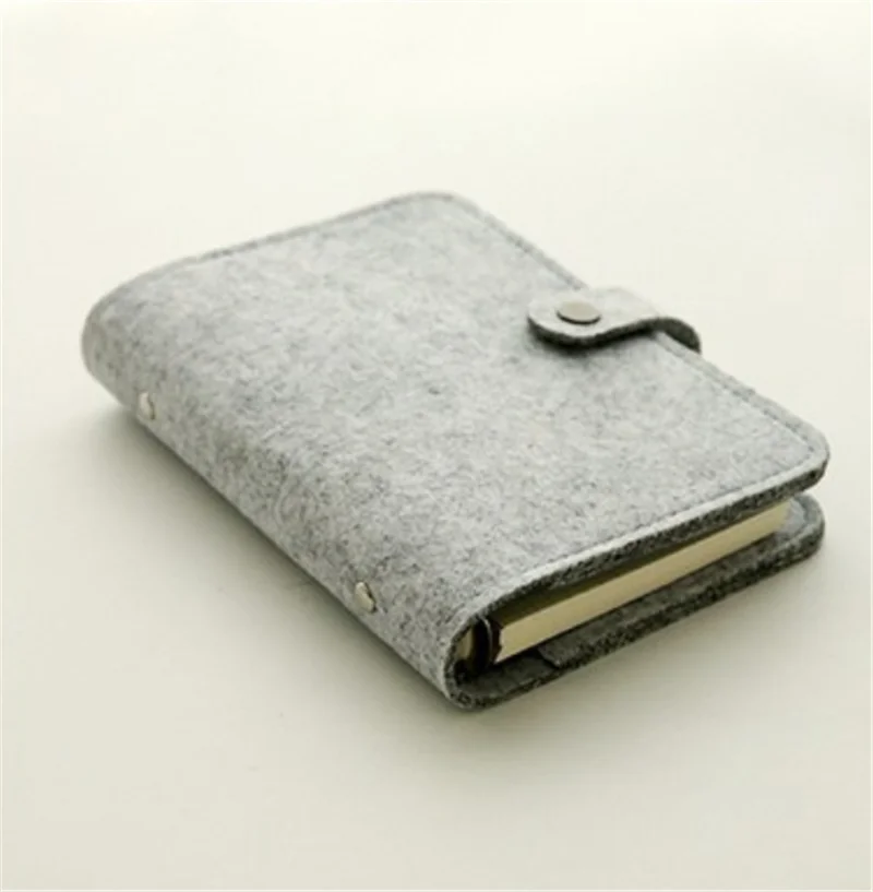New A5 A6 Felt Shell Notebook Cloth Fabric Notebook Ring Binder Diary Notebook Paper Holder Portable Diary Stationery Gift 2