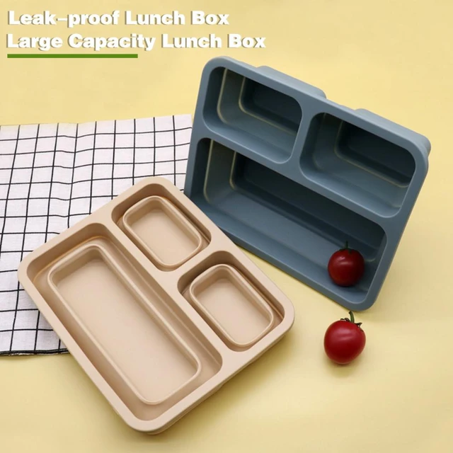 Large Capacity Food-Grade Silicone Bento Box with Leak-Proof Lid