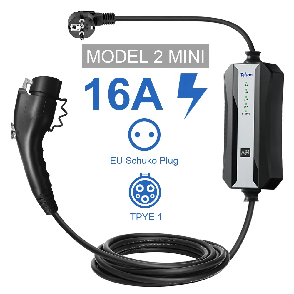 

Teison AC mobile wall box portable ev charger j1772 plug