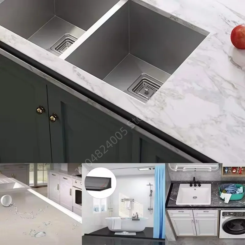 Self-Adhesive Silicone Bathroom Retention Water Retaining Strip Bendable Bathroom Door Washing Machine Shower Dam Barrier
