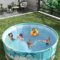 90/120/160cm pliable enfants piscine pataugeoire enfants piscine bébé encadré piscines bain pour animaux de compagnie enfant bassin piscine pour animaux de compagnie chien baignoire 4
