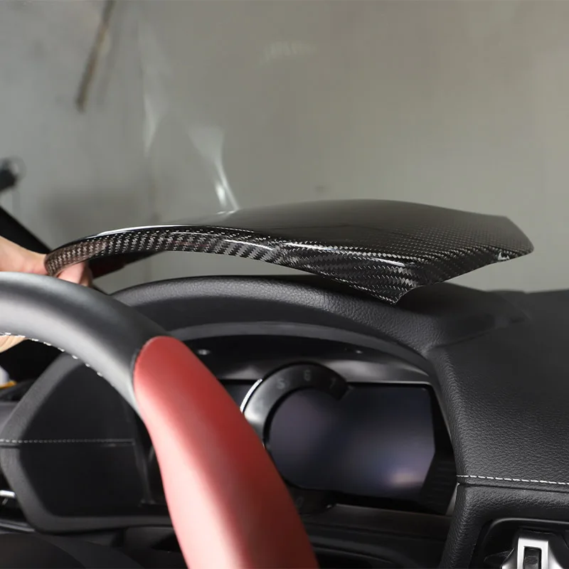 

Крышка приборной панели из углеродного волокна для TOYOTA SUPRA A90 MK5 2019-2022, декоративные наклейки для центральной консоли, автомобильные аксессу...
