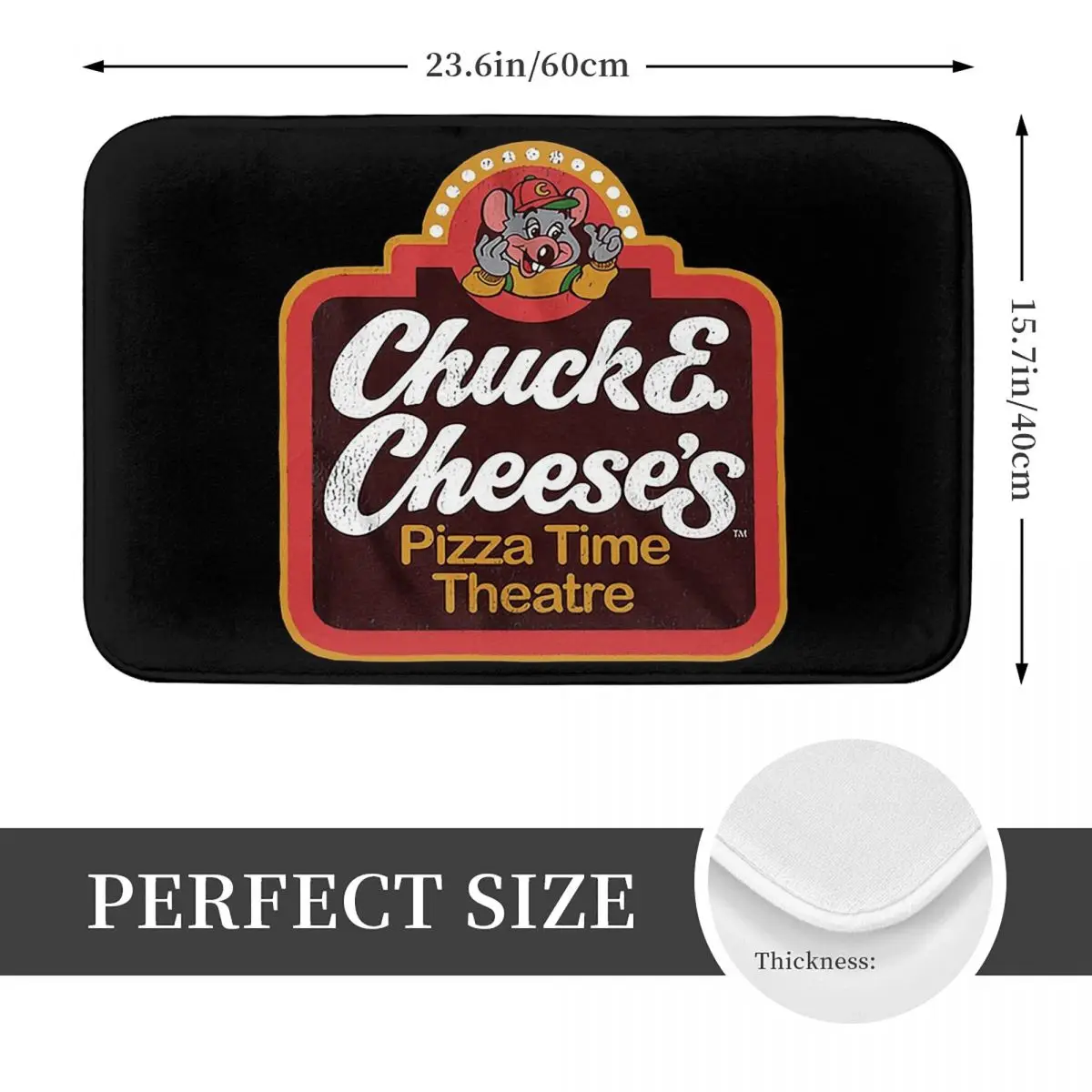 Chuck E Cheeses Pizza Time Theater Non-slip Doormat Floor Mat Durable Carpet Rug for Kitchen Entrance Home Bedroom Footpad Mats 2