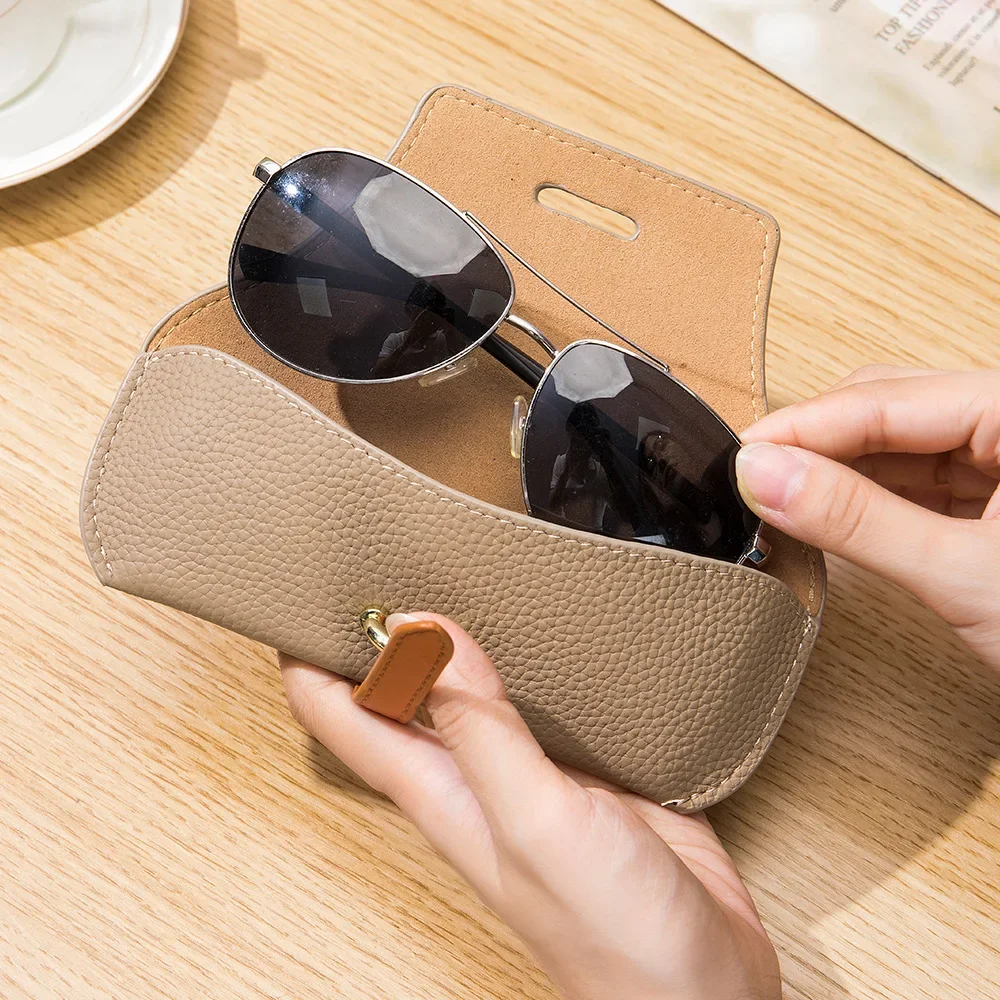 Drawstring Glasses Case Portable Travel Sunglass Case Genuine Leather  Eyeglass Pouch Bag Sunglass Holder for Purse for Women Men - AliExpress