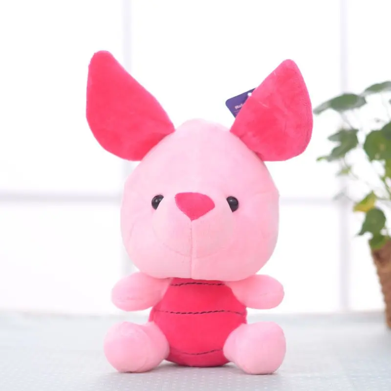 Cartoon plush pin winnie the pooh mickey minnie tigger piggy short stuffed animal doll toy children's holiday gift