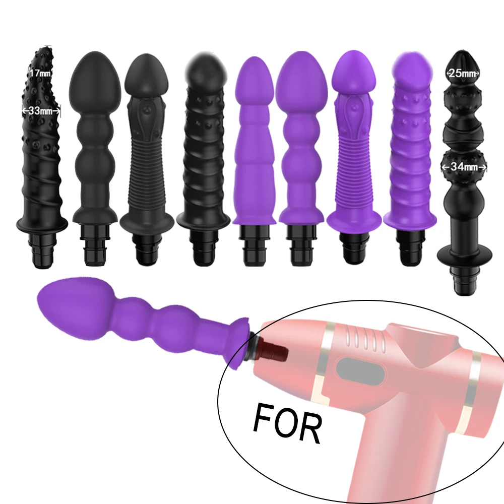 Vibration Dildo Massage Gun Heads Silicone Sex Toys for Female