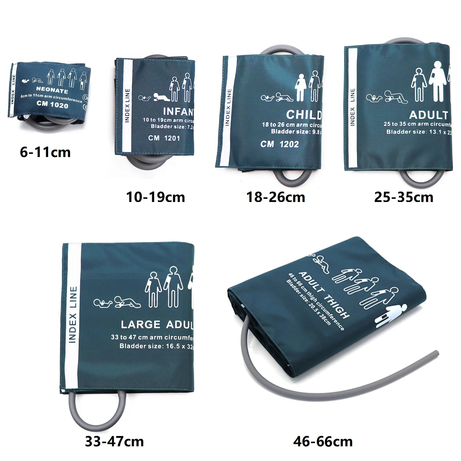 6-Size-of-Cuffs-Neonatal-Infant-Child-Adult-Blood-Pressure-Meter ...