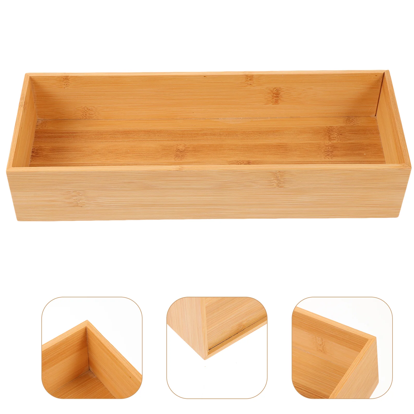 

Utensil Organizer Silverware Tray Cutlery Holder Flatware Containers Kitchen Drawer Organizer Wooden Storage Box