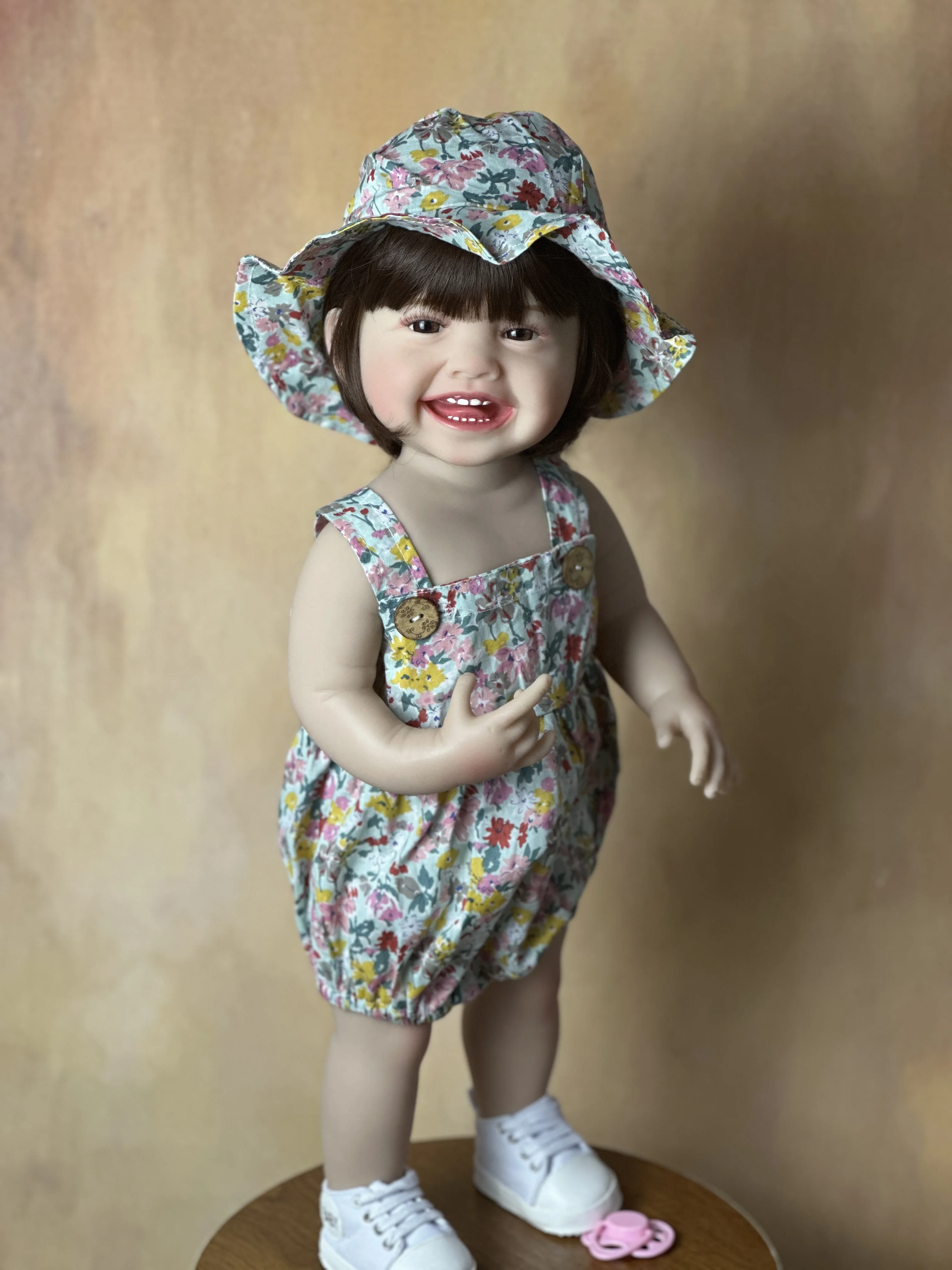 BZDOLL New Face 55 CM Mila Realistic Reborn Baby Can Stand Girl Full Silicone Body Doll Princess Toddler Bebe Birthday Gift 3