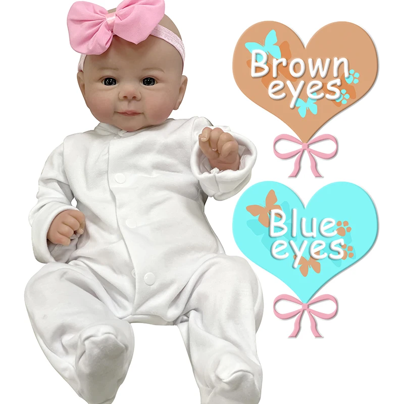 Npk 49Cm Baby Girl Julies Reborn Doll Soft Cuddly Body Realistico 3D Skin Paint Con Genesis Paint Venature Visibili Art Doll