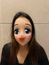  Cartoon BJD Barbie Doll Face Mask Female Cosplay Manga Figure Comic For Girl Silicone Latex Props Realistic 