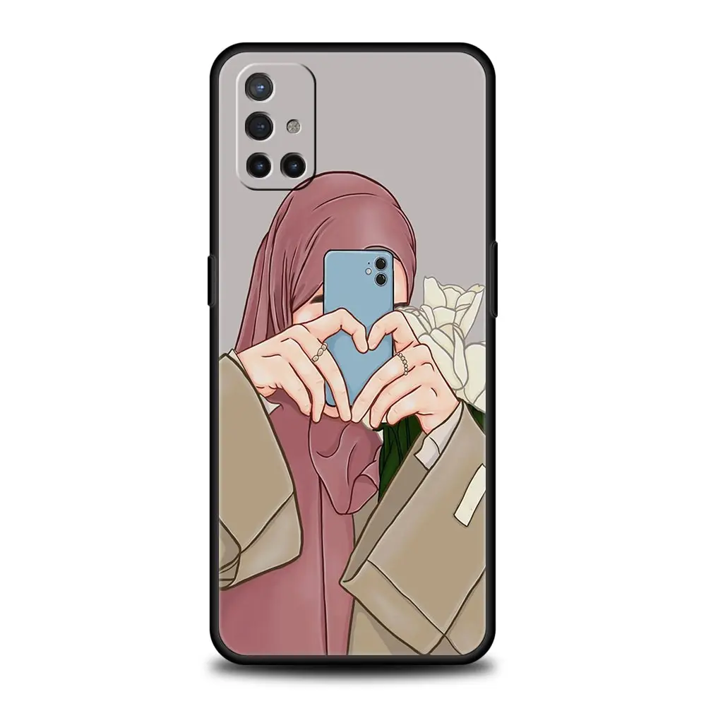 Elegant Muslim Arabic Girl Soft Phone Case - Stylish Protective Cover