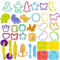 Dough Play Tools for Kids Dough Accessories Molds Dinosaur Fruit Roller Cutter Scissor Playdough Clay Mold Children DIY Toys 1