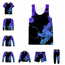 

vitinea New 3D Full Print Dragon T-shirt/Sweatshirt/Zip Hoodies/Thin Jacket/Pants Four Seasons Casual D05