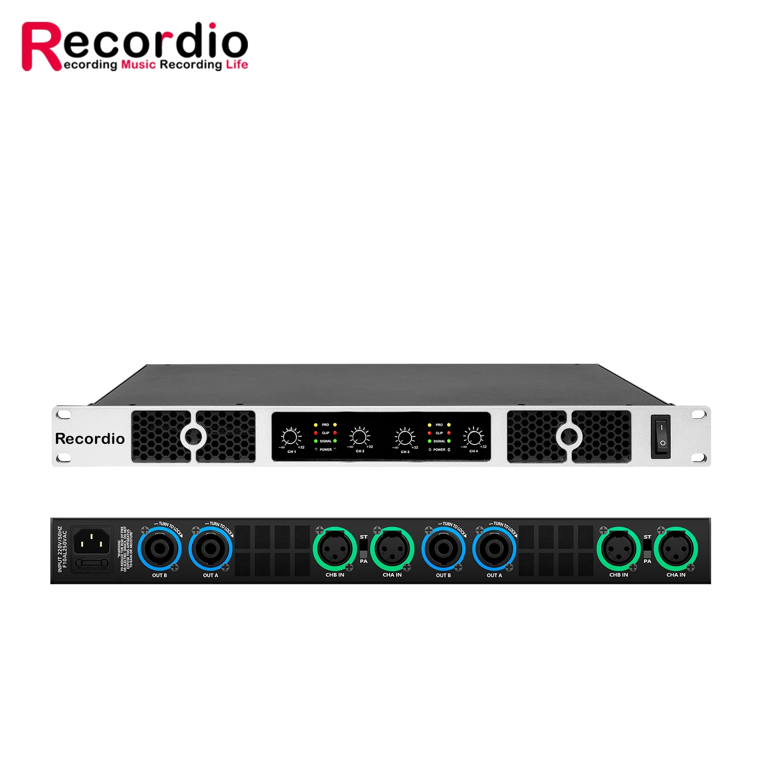 GAP-D4810 클래스 D 디지털 앰프, 무대 공연에 적합한 4 채널, 600W * 4