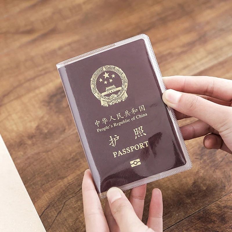 Passport Cover Transparent PVC Women Men Travel Passport Cover Bag Waterproof Protective Sleeve ID credit Card Holder